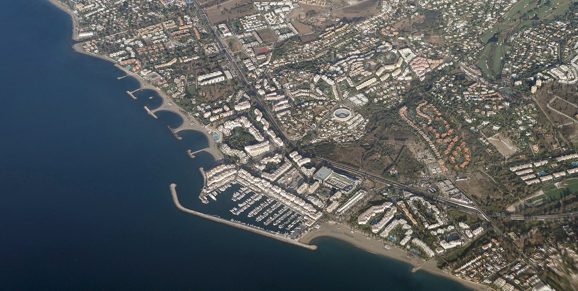 Aerial view of Marbella